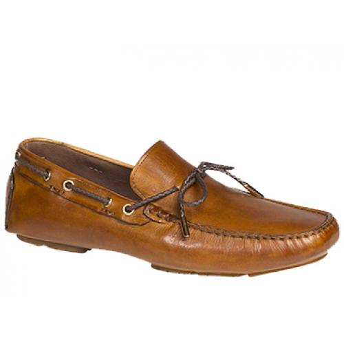 Bacco Bucci "Istria" Tan Calfskin Loafer Shoes 7780